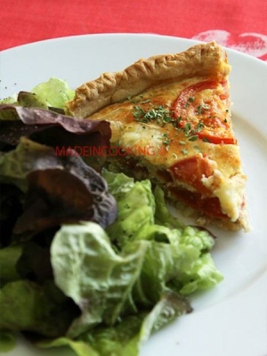 quiche au thon tomates et au chvre  