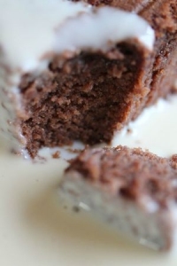 gâteau fondant à la crème de marrons et au chocolat  