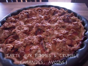 TARTE RUSTIQUE AUX POMMES & CRUMBLE (AMANDES AVOINE) FLAGRANTS DELICES by Tambouillefamily