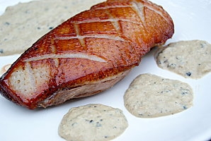 Magret de canard sauce au poivre  