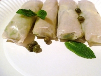 Nems au four courgettes menthe et chvre frais