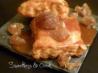 sweetness & cook galettes aux poires caramélisées caramel au beurre salé et éclats de marrons glacés
