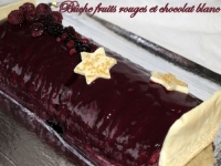 bche aux fruits rouges et chocolat blanc  