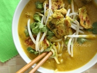 soupe de butternut au lait de coco et au curry vert