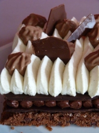 Gteau craquant aux trois chocolats