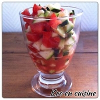 Verrines fracheur courgettes tomates