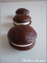 recette de whoopies pies au chocolat noir et blanc