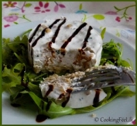 Cheesecake sal au fromage de chvre et aux noix sans cuisson