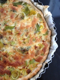 La tarte aux poireaux et mascarpone