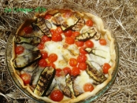 Tarte aux légumes grillés tomates cerises mozzarella