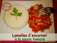Lamelles d  encornets  la sauce tomate