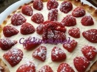 Tarte aux fraises sur lit de chocolat blanc