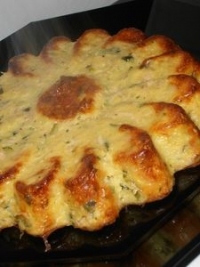 Quiche sans pate poulet courgette et cancoillotte
