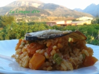 Gratin de riz aux aubergines et aux tomates