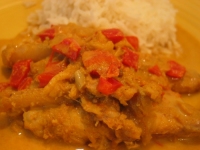 Curry de Lotte au Lait de Coco