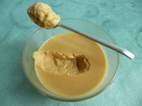 mousse diététique et hyperprotéinée à la vanille et au beurre de cacahuète (sans sucre)