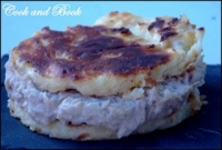 Sandwichs de galettes de pommes de terre au thon et  l  aoli