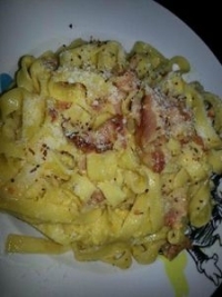 Tagliatelles  la carbonara la vraie recette