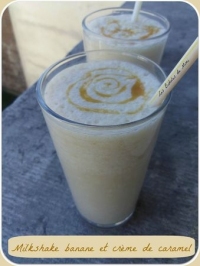 Milkshake banane et crme de caramel ( la fleur de sel de Gurande)