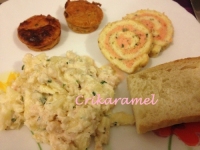Salade acidule aux pommes pamplemousses crabe et crevettes