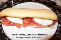 Panini tomate jambon mozzarella Vie quotidienne de FLaure