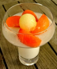 Panna cotta légère au yaourt lait de coco et abricots