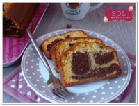 Cake marbr chocolat vanille