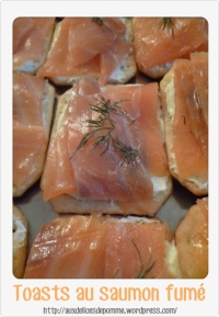 Toasts au saumon fum