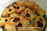 Feuilletes aux tomates sches et tapenade noire