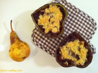 Crumble de poire et banane et chocolat pralin