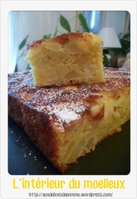 Moelleux d  amandes aux pommes et poires