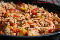 Jambalaya poulet crevettes et ananas