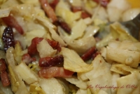 Salade d  endives aux roquefort et lardons