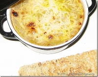 Soupe  l  oignon gratine