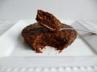 gteau cru hyperprotin au chocolat et aux crales de son de bl  la pomme (sans beurre et sans cuisson)