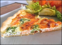 Quiche au saumon et brocolis