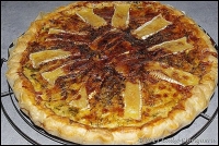 Tarte aux lardons cancoillotte et camembert