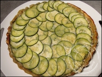 Tatin de courgettes et crme de pignons au miel