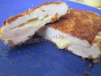 Escalope margriaz panes aux biscuits oignons crme