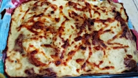 Crpes Gratines aux Poulet Champignons et aux Poivrons