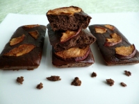 brownies diététiques hyperprotéinés chocolat noisette aux pommes séchées (sans sucre et sans beurre)