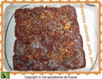 Brownie chocolat poires pécan Vie quotidienne de FLaure