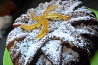 Namandier au chocolat et corces d  oranges confites