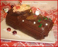 Bche de Nol ganache chocolat mousse orange et Grand Manier