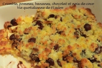 Crumble pommes bananes chocolat et noix de coco Vie quotidienne de FLaure
