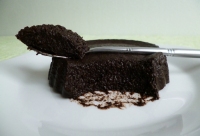 gâteau cru mi moelleux mi mousse au cacao noir et au psyllium à 60 kcal (diététique sans gluten sans sucre ni beurre ni oeufs)