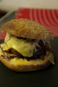 Pain et steak  hamburger maison