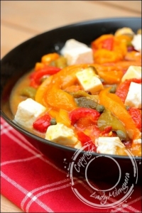 Salade de poivrons grills  la feta