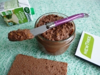 pâte à tartiner allégée au chocolat avec quinoa et graines de lin (diététique végane sans lait et sans gluten)