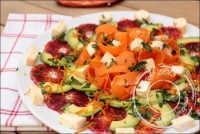 Salade de carottes orange avocat et reblochon
